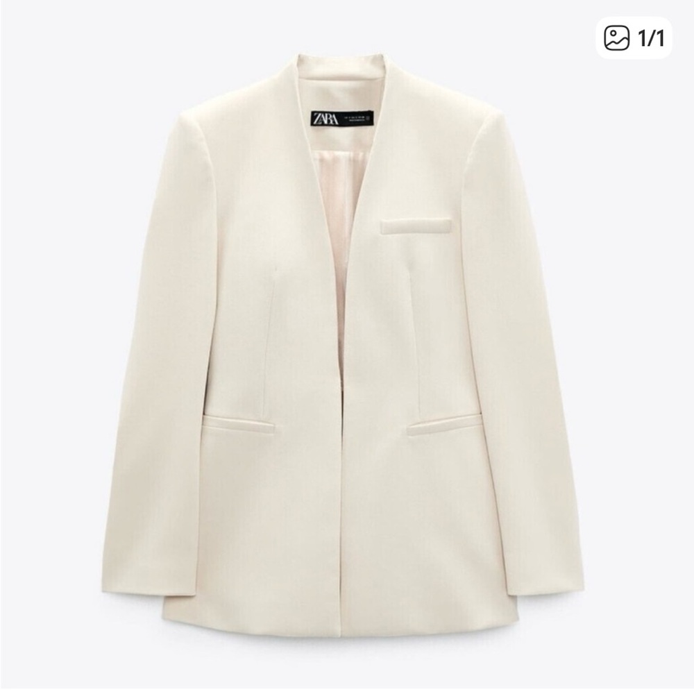 Zara Women's Elegant Off-White Blazer NWOT